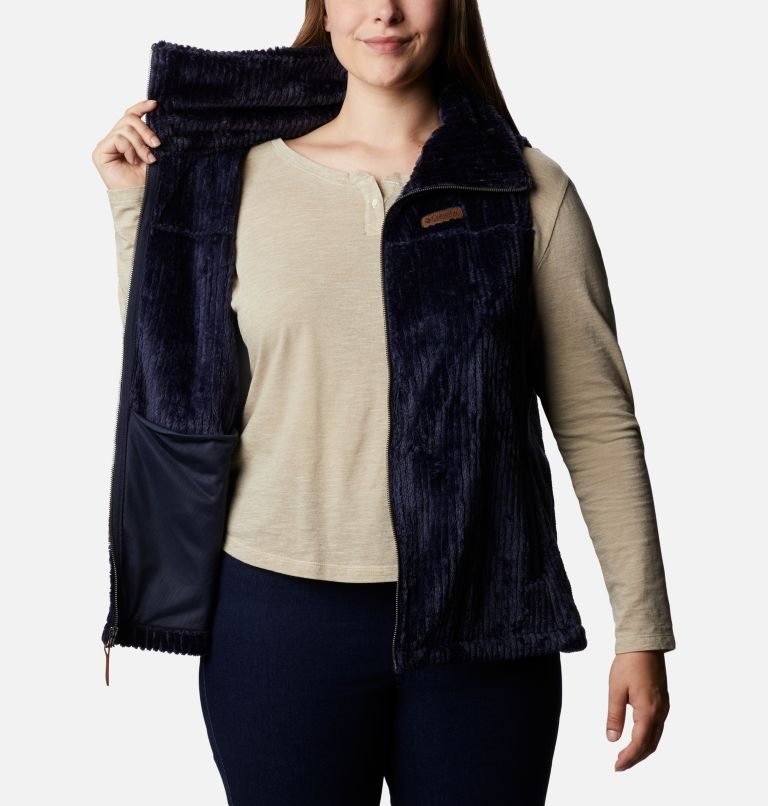 Vesta Columbia Fireside Sherpa Dama Bleumarin | Plus Size SES7890ZQ